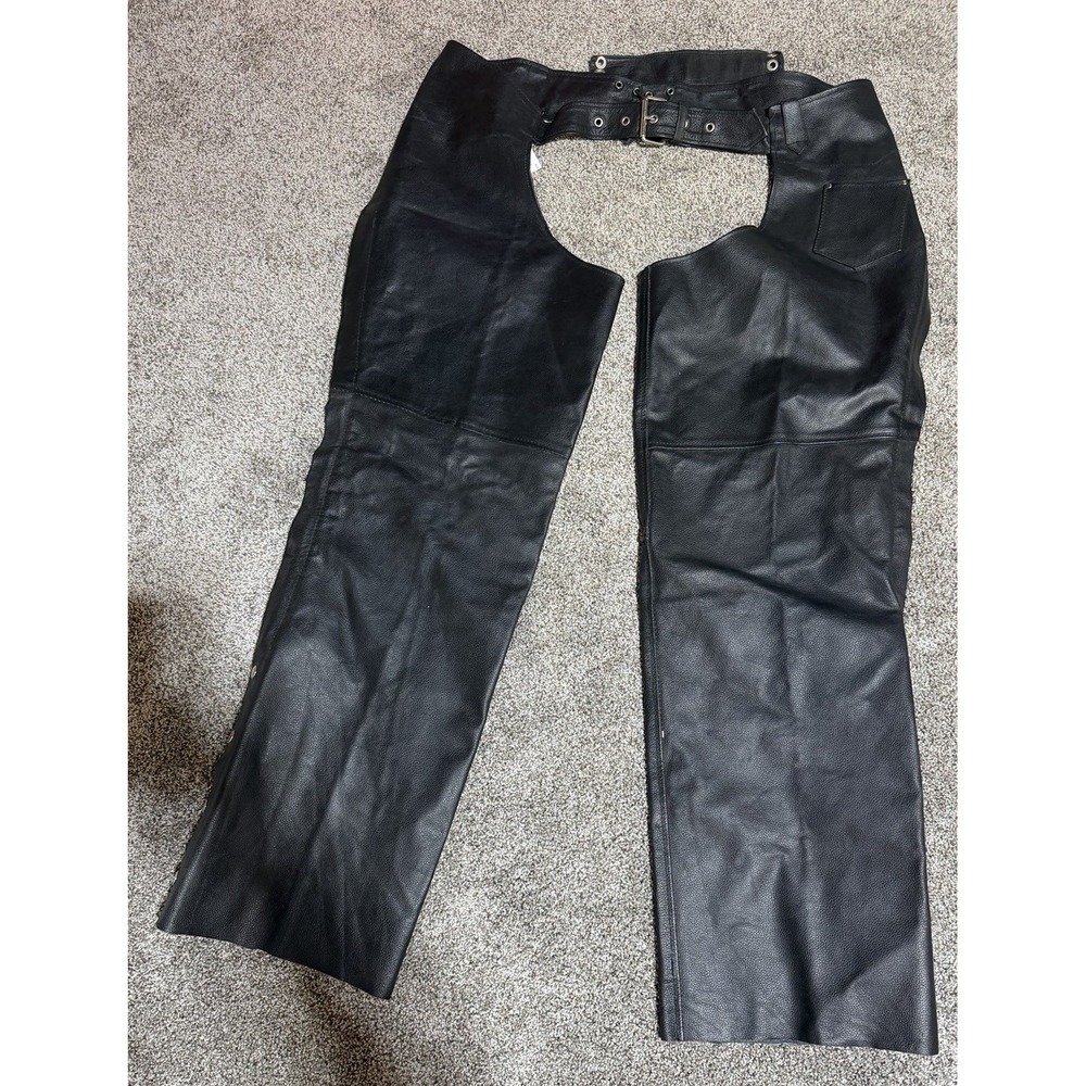 Event Leather Shaf International Motorcycle Chaps Men's Size 5XL Genuine Leather